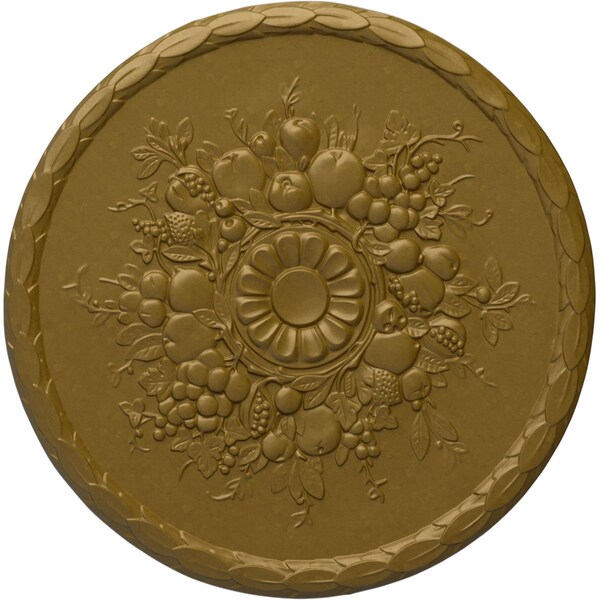 Ekena Millwork Anthony Harvest Ceiling Medallion (Fits Canopies up to 2 1/8"), 22 1/2"OD x 1 1/4"P, Gold CM22ATGLS - main